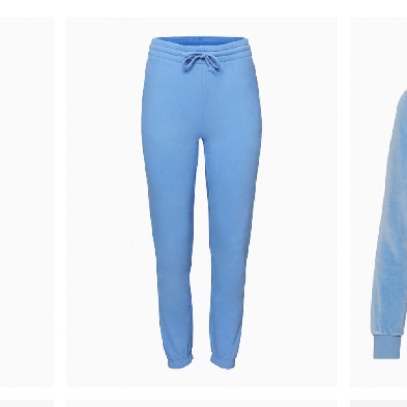 Aritzia cozy fleece matching sweatsuit in blue - Picture 8 of 9
